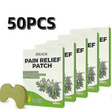 50Pcs Knee Patch Wormwood Knee Plaster Extract Analgesic Cartilage Pain Relieving Patch