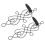 Κρεμαστό Κηροπήγιο Τοίχου Σετ 2 τεμαχίων, Σιδερένια Βάση για Κηροπήγια με 7