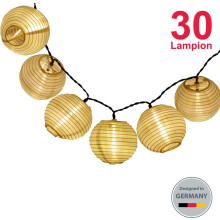 Guirlande lumineuse solaire LED extérieure de 6 m, 30 lanternes, étanche IP44, pour un éclairage décoratif idéal pour le jardin, la terrasse