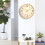 Silent Wall Clock with Bamboo Pattern for Bedroom, 12 Inch, Modern Decorative Home Wall Clock 5