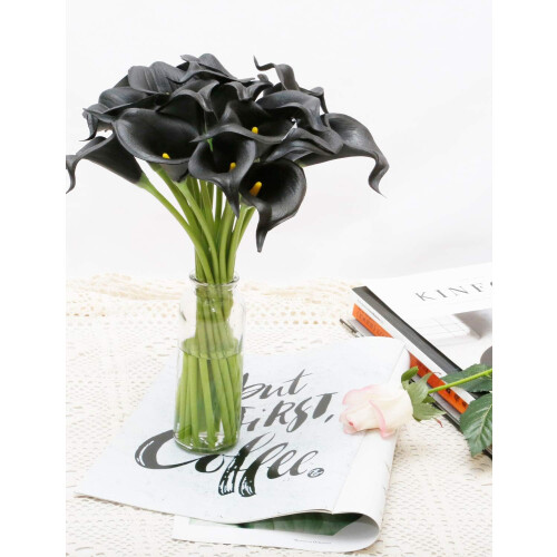 Τεχνητά λουλούδια Calla Lily, ρεαλιστική εμφάνιση και αίσθηση, μακράς διαρκείας, 20 1