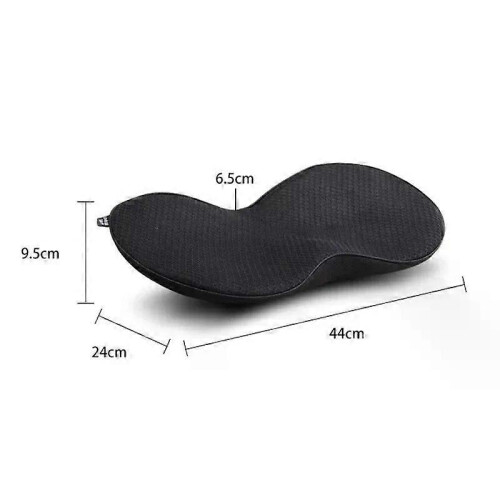(Brown) 2 in 1 Multifunctional Car Seat Cushion Universal Memory Lumbar Pillow Support 2