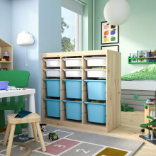 IKEA TROFAST Storage Unit with 12 Boxes 93x44x91cm
