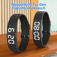 Bracelet d'alarme vibrant, 8 alarmes, suivi du sommeil, données d'activité sur 30 jours, compte à rebours et chronomètre, idéal pour le fitn