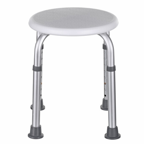 Round aluminium shower stool