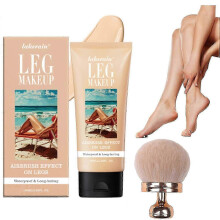(K1) Beauty Body Coverage Perfector & Makeup Brush, Waterproof Leg & Body Makeup Foundation, No Transfer Tattoo Cover Up Makeup Concealer
