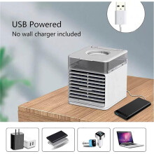 Mini ventilateur blanc USB, 3 vitesses brume + veilleuse pour chambre