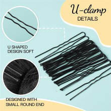 50 STUKS Mesh Haarnetjes en 100 STUKS U-Vormig, Haarnetjes voor Voedselservicemedewerkers, Haarnetjes voor Vrouwen en Mannen Zwart