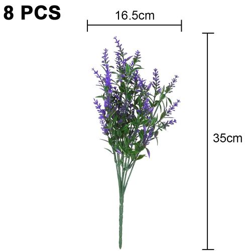Τεχνητά άνθη λεβάντας, ρεαλιστικά ανθεκτικά στην υπεριώδη ακτινοβολία, ιδανικά 1