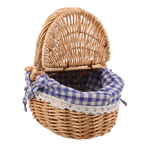 Handgemaakte Wilgenmand Voor Picknick En Camping