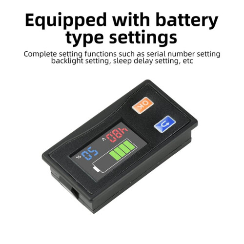 LCD Battery Level Indicator Custom Battery String Setting Voltage Capacity Display for Lead Acid Lithium Battery 2