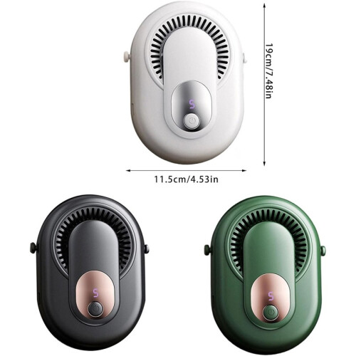 Mini ventilateur taille vert 3500mAh, ABS portable pour travail camping