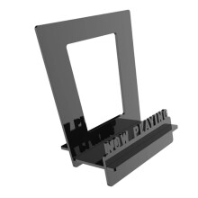 Acryl Now Playing Vinylplattenständer, Plattenanzeigeständer für Vinylplatten und LPs, Plattenhalter Schwarz