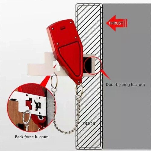(Normal model) Travel Lockdown Lock Portable Safety Door Accommodation Security Hardware Easy to Install 2