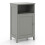 Bathroom Cabinet with Adjustable Shelf, Gray MDF 3
