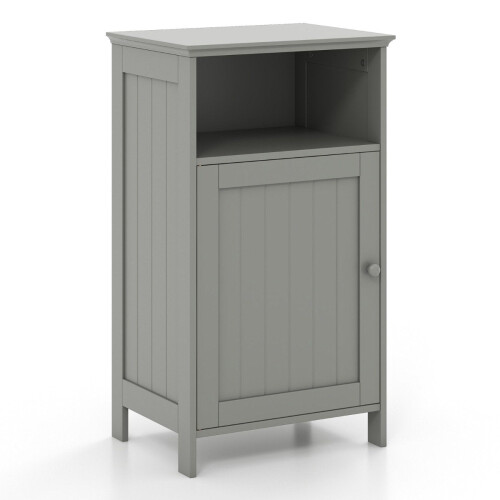Bathroom Cabinet with Adjustable Shelf, Gray MDF 2