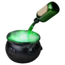 (BlackB 25cm) Exceptional Witches Cauldron Witch Cauldron Diffuser Halloween Decor Bubbling Pot Haunted User-friendly