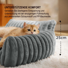 Pet bed, cuddly pet cat sofa, fluffy cat sofa, milk cotton fabric, fluffy pet sofa bed, washable cat bed, non-slip