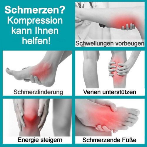 Calze a compressione, 6 paia di calze lunghe a compressione per uomo e donna (calze sportive e da viaggio, comode ed elastiche). Ideali per 1