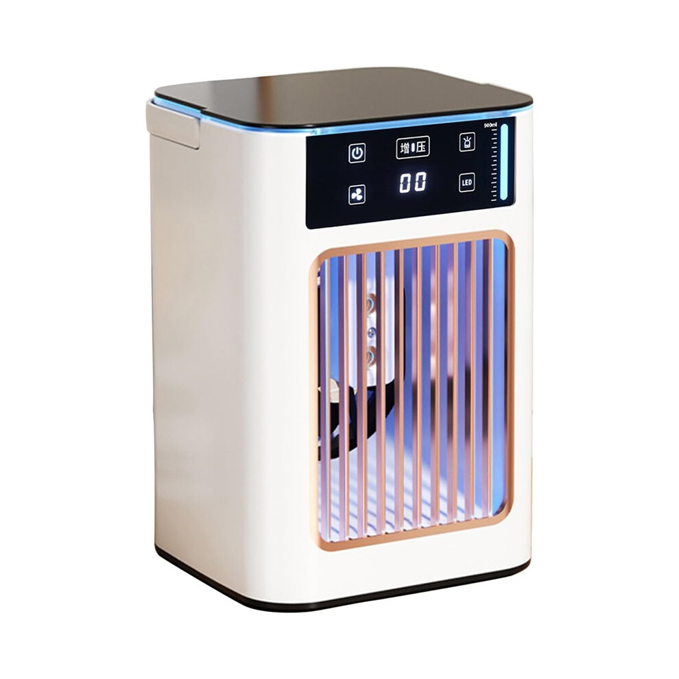 Portable Air Cooler 900Ml Usb Rechargeable Humidifier Desk Fan With Night Light 8582579622026