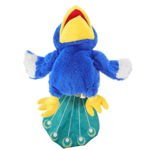 Peacock Hand Puppet for Kids Playing Plush Material Soft Cuddly Toy