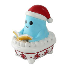 (Ghost) Compact Durable Santa Reading Book Lamp,Santa Bubble Bath Lamp,Cute Christmas Santa Night Light Fashionable