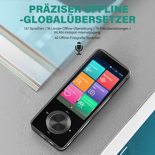 Language Computer Electronic Translator Multifunctional Language Translator, for 130 languages with touchscreen and offline function, Blueto 1