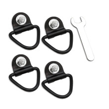 4 Pack Tie Down Kit for Ruffland Kennel - Tie Down D-Ring Kit, 1000lb Load Capacity, with Wrench - Easy Installation