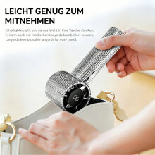 Handventilator Leuchtender Handventilator, tragbarer Turboflügel-Handventilator, USB-aufladbar, ideal für Reisen, Urlaub und Strand