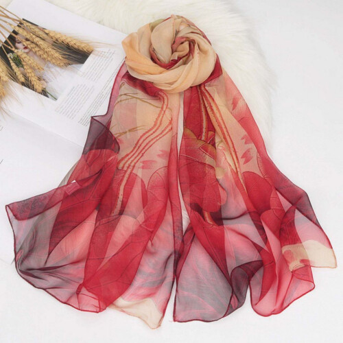 Bufanda de moda para mujer, ligera, estampada, con diseño floral, bufanda, bufandas de moda 2