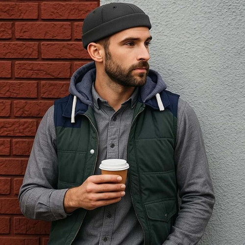 Docker cap, men's docker cap, sailor cap, brimless cap 2