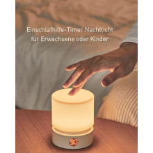 Nachtlicht mit Timer, 3 Modi, 3000K dimmbar, wiederaufladbarer eingebauter Akku, warmweißes Licht für Schlafzimmer und Flur