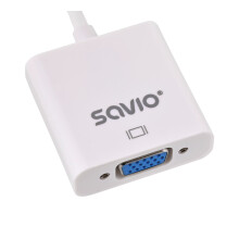 SAVIO HDMI (M) TO VGA (F) ADAPTER WHITE CL-201
