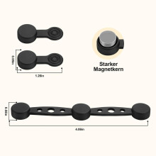 Clips magnéticos de silicona para bolsas de freidora de aire, resistentes al calor, mantienen los alimentos cubiertos, color negro, paquete