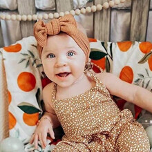 Babyhoofdbandjes, 5-delige set haarbandjes met strikjes, zeer elastische gebreide haaraccessoires voor baby's, meerkleurig