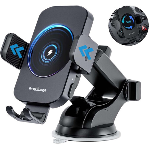 15W Car Phone Holder with Charging Function, Wireless Charging Dock and Auto Charger Accessory 1