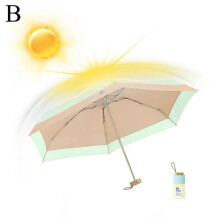 (1pcs, patchwork mint green) Compact Travel Umbrella Upf 50 Uv Protection Sun Blocking Mini Umbrellas For Men And Women P3e8