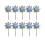 (Onesize, 10pcs Silver) Reflect Lightdrive Bird Windmill Bird Scarers for Gardens Rainbow Windmill 1