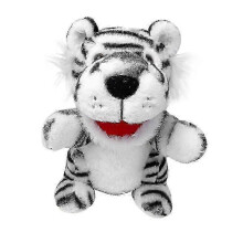(Tiger) 25cm Movable Mouth Bear Puppet for Kids, Animal Hand Puppets for Storytelling and Play_zyw3