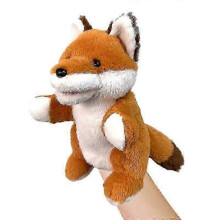 (Fox) 25cm Movable Mouth Bear Puppet for Kids, Animal Hand Puppets for Storytelling and Play_zyw3