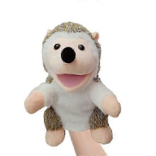 (Hedgehog) 25cm Movable Mouth Bear Puppet for Kids, Animal Hand Puppets for Storytelling and Play_zyw3