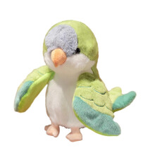 (D) Parrot Hand Puppet Plush Toy Soft Stuffed Bird for Baby Early Education Kindergarten Cute