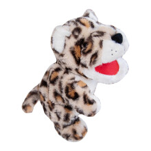 (leopard) 3D Jungle Animal Hand Puppet Soft Puppet Doll Christmas Goodie BagFiller Kids Interaction Story Telling Toy Stage Props Multicolor