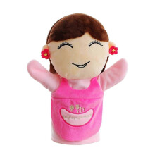 25-26 Family Hand Puppet Parent-child Interaction Role-play Toy Imaginative Pretend Play Storytelling Prop Cute Grandparents Parents Son Daughter Cart