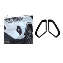 Cadre Décoratif de Phare Antibrouillard Avant pour  RAV4 XA50 2019-2024, Noir Brillant