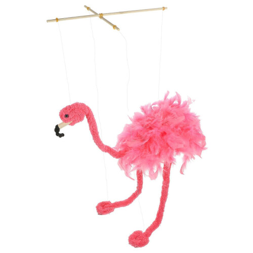 Flamingo Plush Marionette Puppet for Puppet Theater