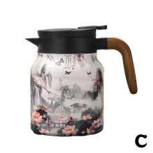 (1pcs, Color C) Large Capacity Glass Tea Pot With Filter Stainless Steel Filter Heat-resistant Y4