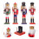 4St Nutcracker Figuren Kleurrijke Kerstversiering 6