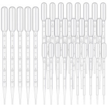 30 Pipettes Compte-Gouttes, 4 Styles avec Graduation, Pipettes de Transfert Jetables en Plastique, Adaptées au DIY Artistique.