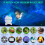 LED Starry Sky Projector, Galaxy Planetarium Light with Remote Control, Bluetooth Speaker, Aurora Effects, White Noise a 5